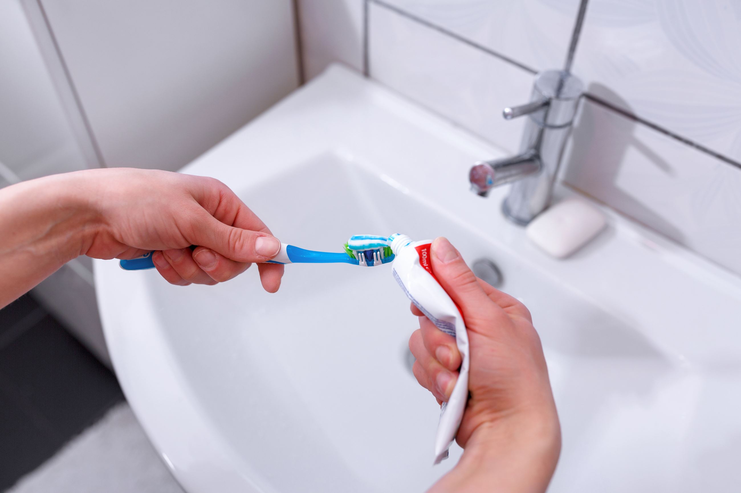 Indoor water conservation brushing teeth